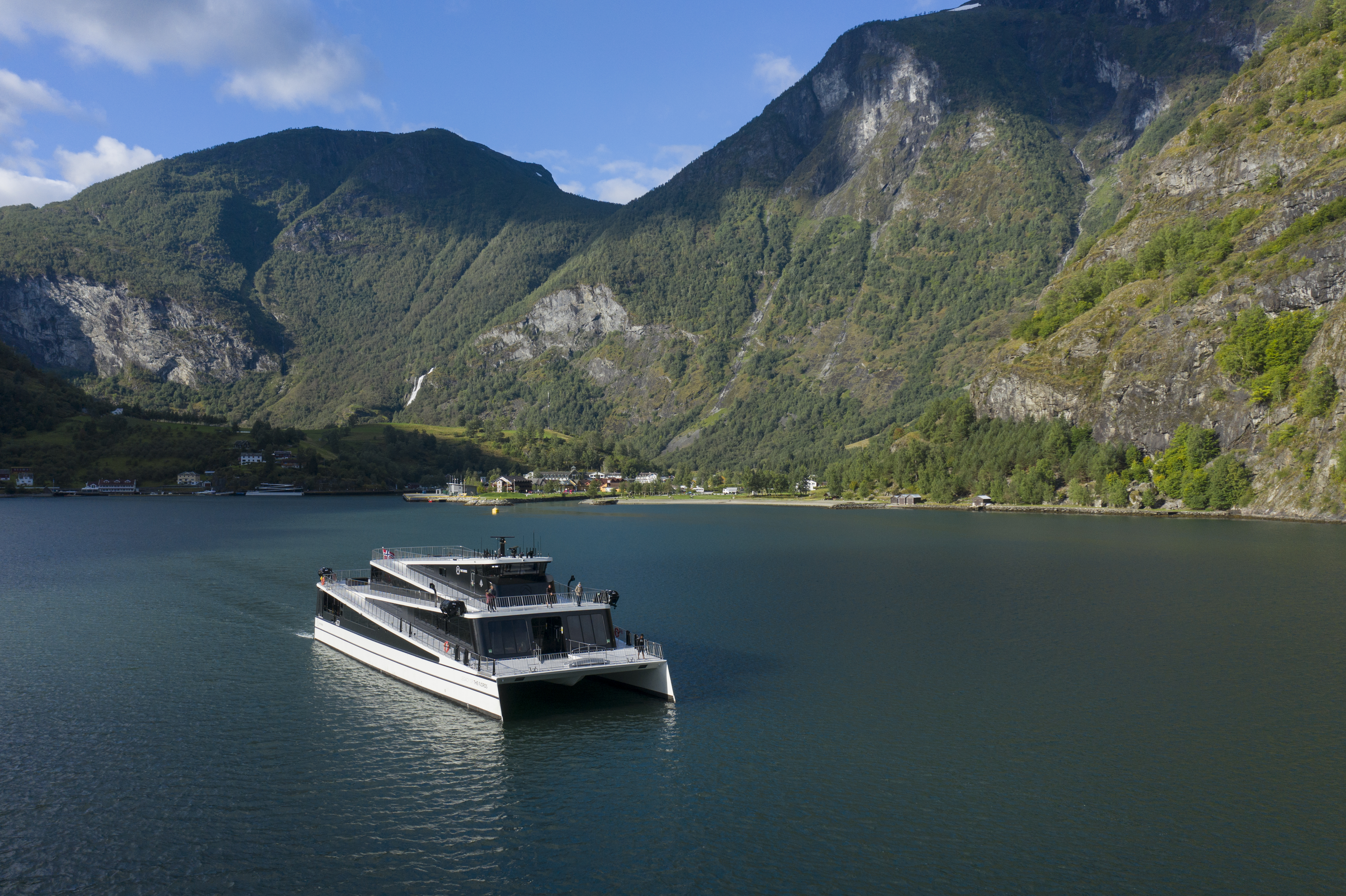 high speed vessel in a fjord